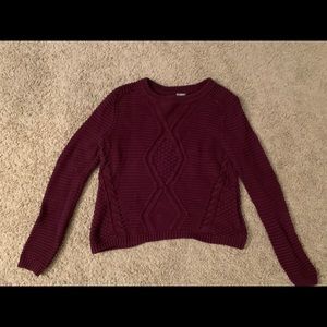 Wine Colored Chunky Sweater